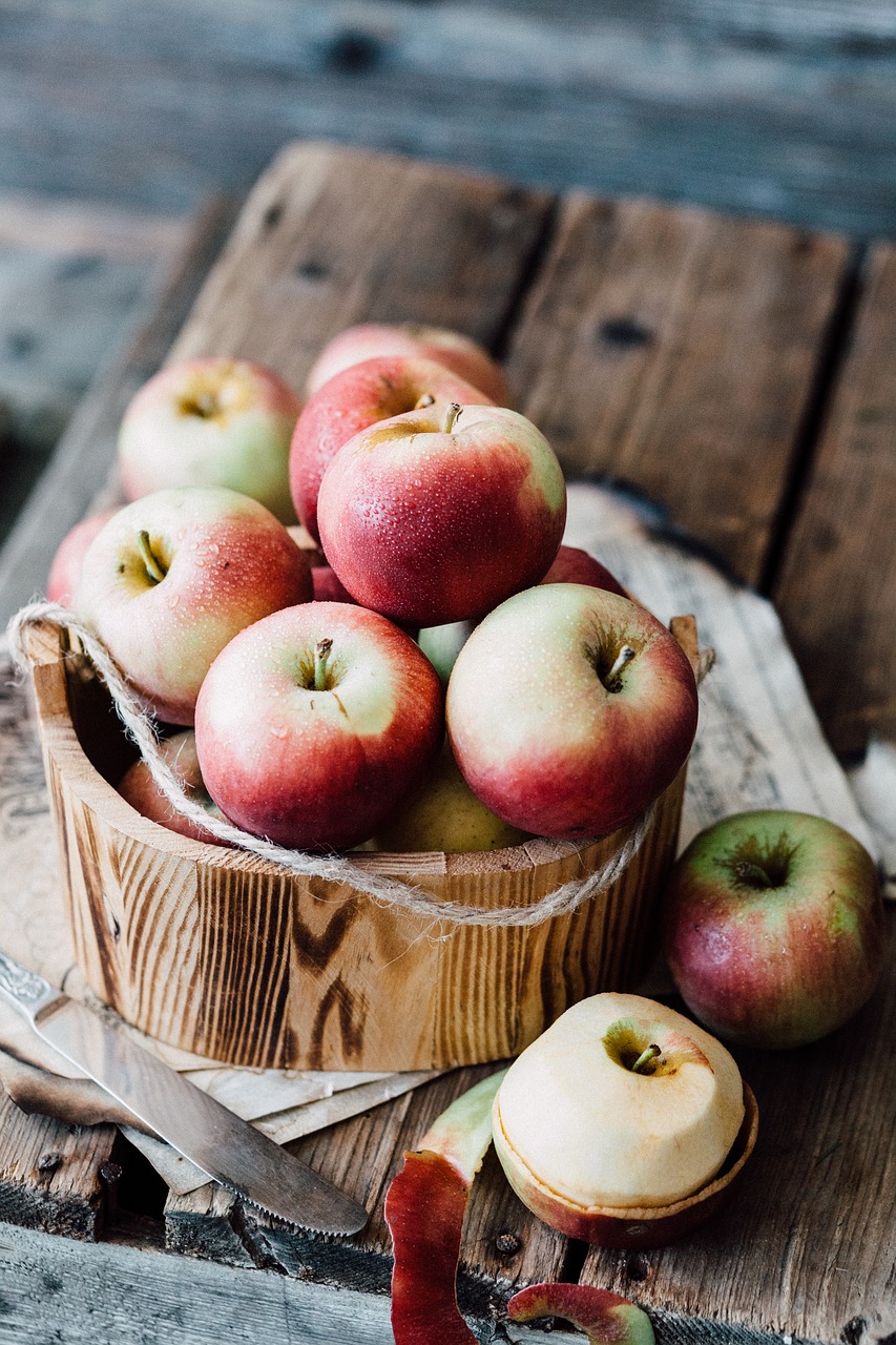 apples, still life, rustic