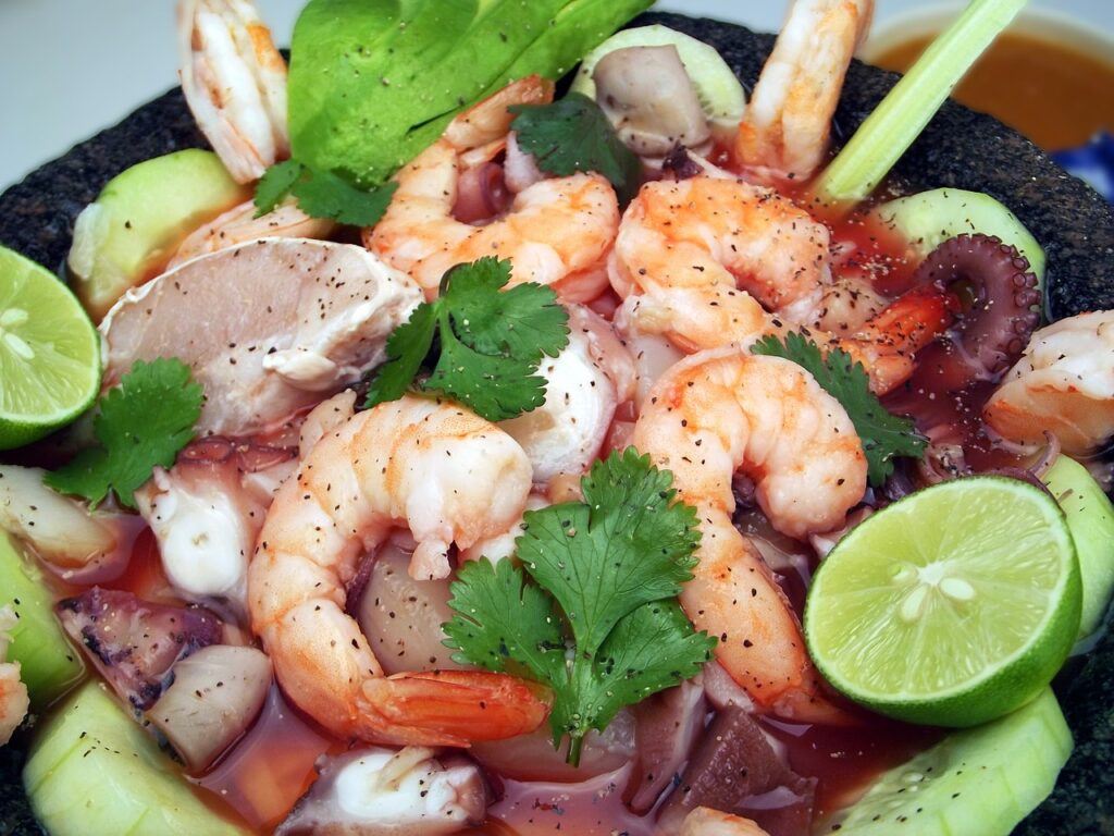 shrimp, seafood, food